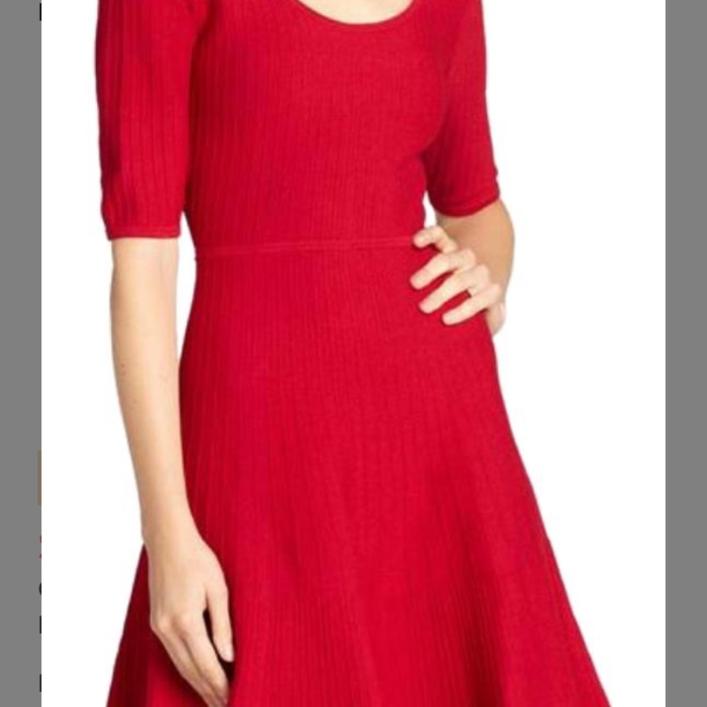 Red BCBG dress in style Allie